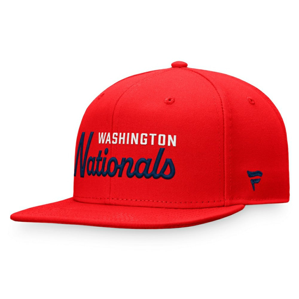 Washington Nationals Script Snapback Hat - Red