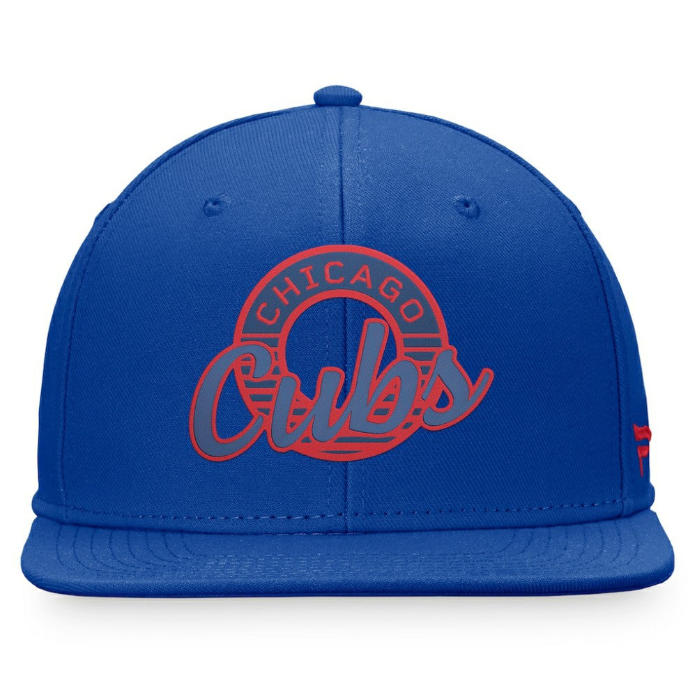 Chicago Cubs Circle Script Snapback Hat - Royal
