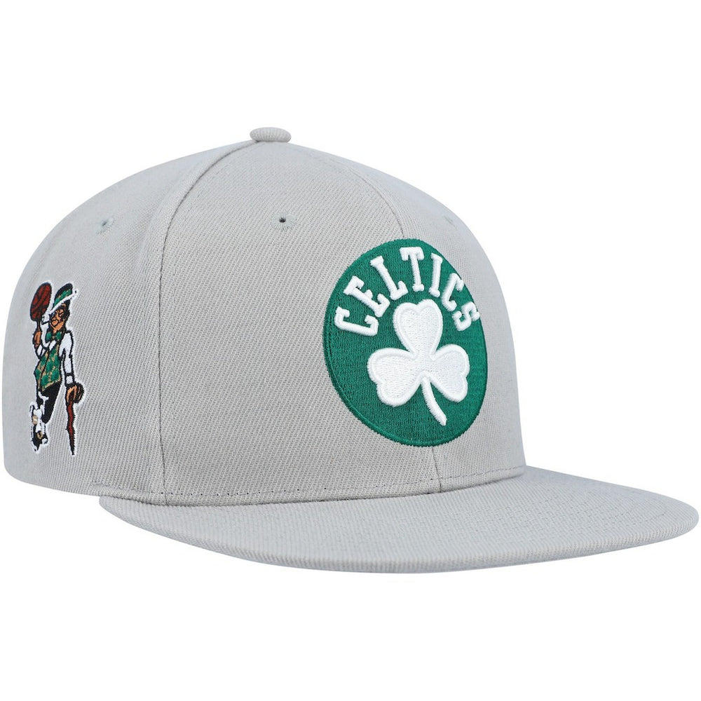 Boston Celtics Side Core 2.0 Snapback Hat - Gray | Mitchell & Ness outlet