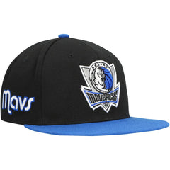 Dallas Mavericks Side Core 2.0 Snapback Hat sale - Black/Royal | Mitchell & Ness online