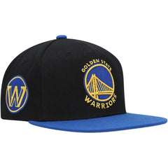 Golden State Warriors Side Core 2.0 Snapback Hat sale - Black/Royal | Mitchell & Ness on sale