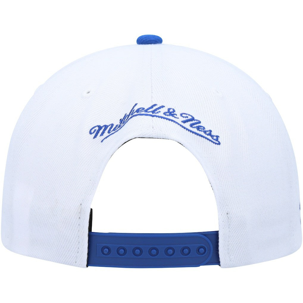 Golden State Warriors Side Core 2.0 Snapback Hat sale - White/Royal | Mitchell & Ness cheap