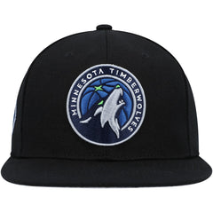 Minnesota Timberwolves Side Core 2.0 Snapback Hat - Black | Mitchell & Ness cheap