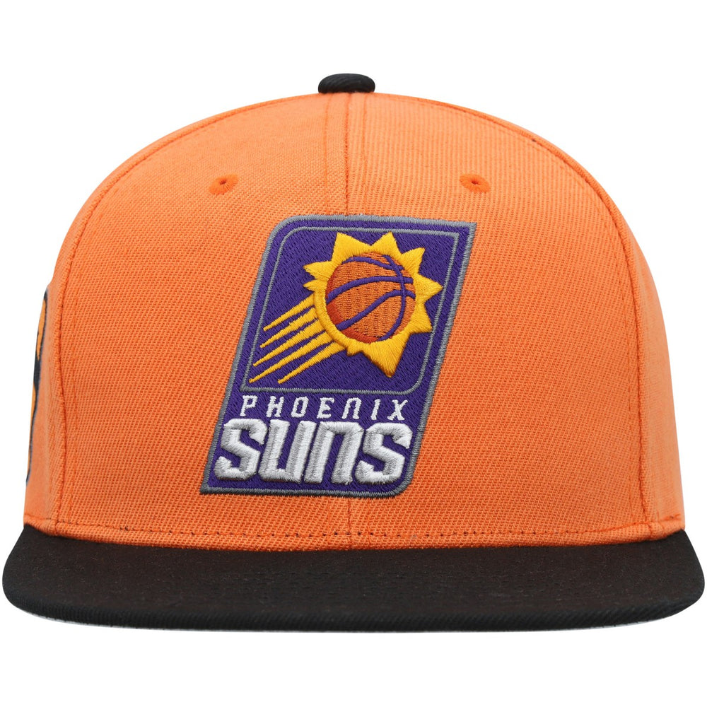 Phoenix Suns Side Core 2.0 Snapback Hat - Orange/Black | Mitchell & Ness shop