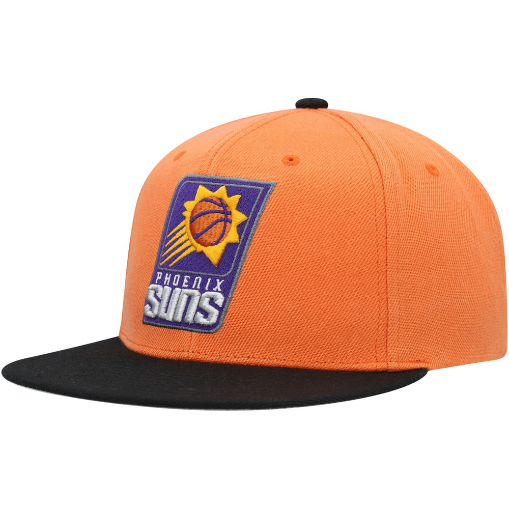 Phoenix Suns Side Core 2.0 Snapback Hat - Orange/Black | Mitchell & Ness shop