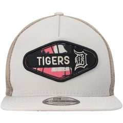 Detroit Tigers Retro Beachin' Patch A-Frame Trucker 9FIFTY Snapback Hat - Natural | New Era