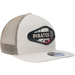 Pittsburgh Pirates Retro Beachin' Patch A-Frame Trucker 9FIFTY Snapback Hat - Natural | New Era