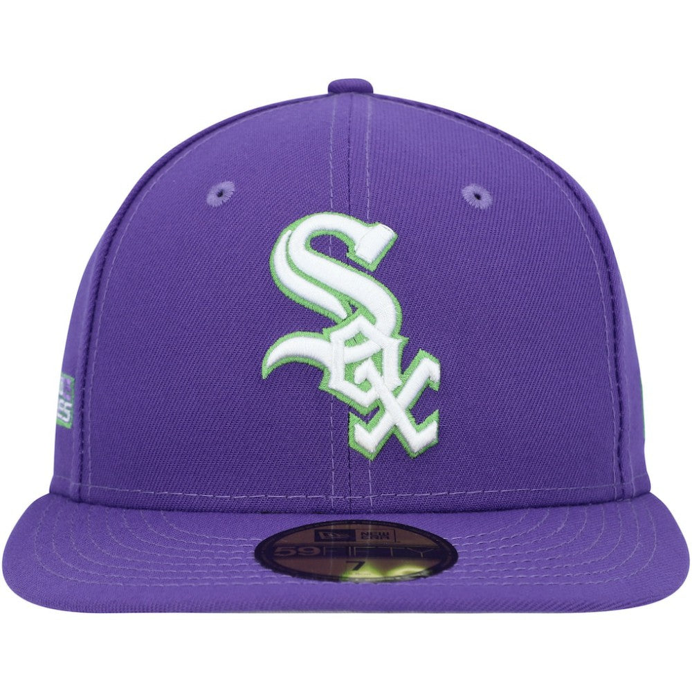 Chicago White Sox Lime Side Patch 59FIFTY Fitted Hat - Purple | New Era