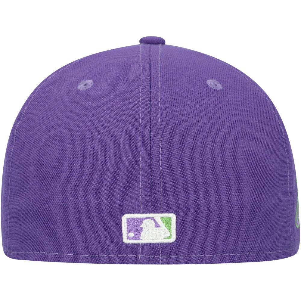 Miami Marlins Lime Side Patch 59FIFTY Fitted Hat - Purple | New Era