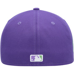 Athletics Lime Side Patch 59FIFTY Fitted Hat - Purple | New Era