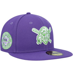 Pittsburgh Pirates Lime Side Patch 59FIFTY Fitted Hat - Purple | New Era