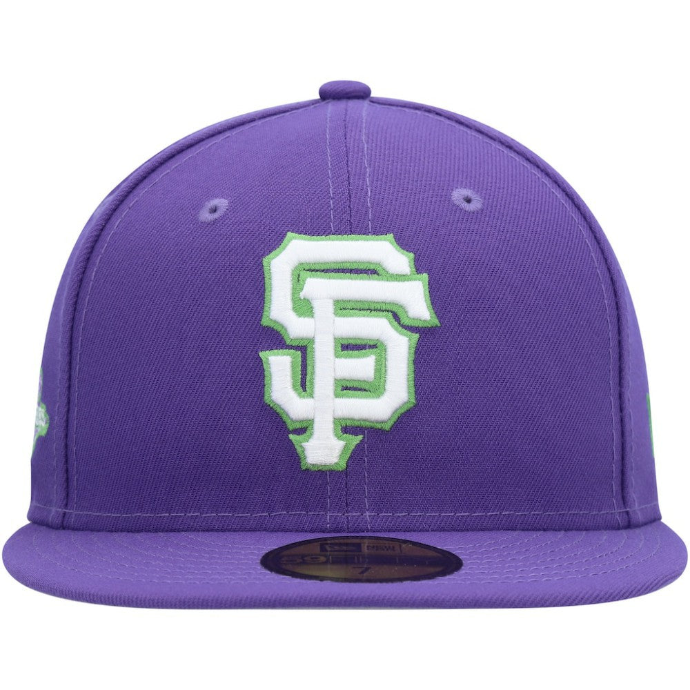 San Francisco Giants Lime Side Patch 59FIFTY Fitted Hat - Purple | New Era
