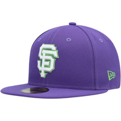 San Francisco Giants Lime Side Patch 59FIFTY Fitted Hat - Purple | New Era