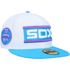 Chicago White Sox Comiskey Park 75th Anniversary Vice 59FIFTY Fitted Hat - White | New Era