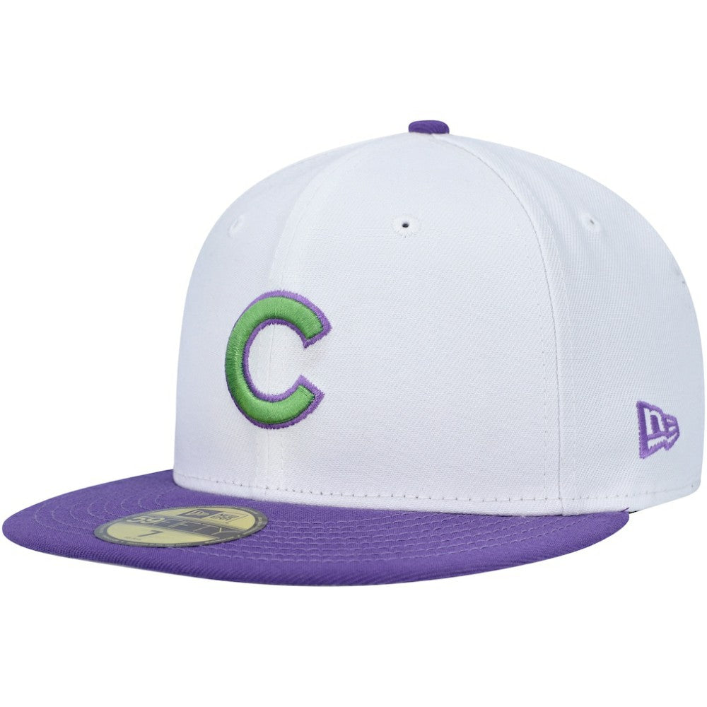 Chicago Cubs  Side Patch 59FIFTY Fitted Hat - White | New Era