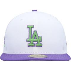 Los Angeles Dodgers 2020 World Series Side Patch 59FIFTY Fitted Hat - White | New Era