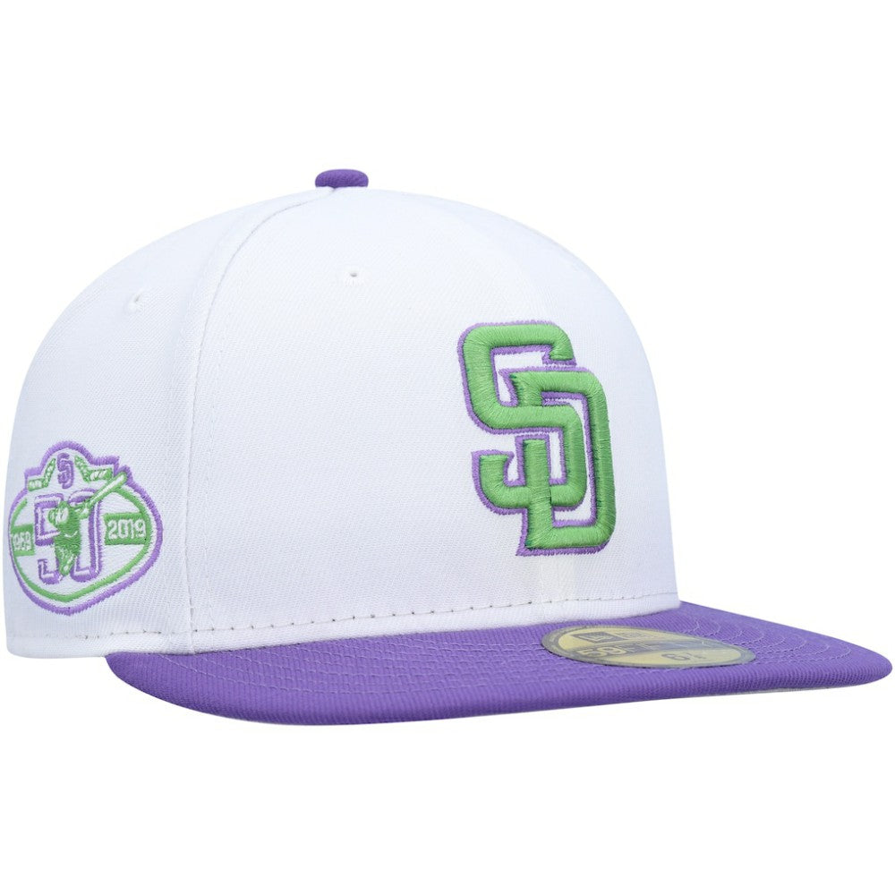 San Diego Padres 50th Anniversary Side Patch 59FIFTY Fitted Hat - White | New Era