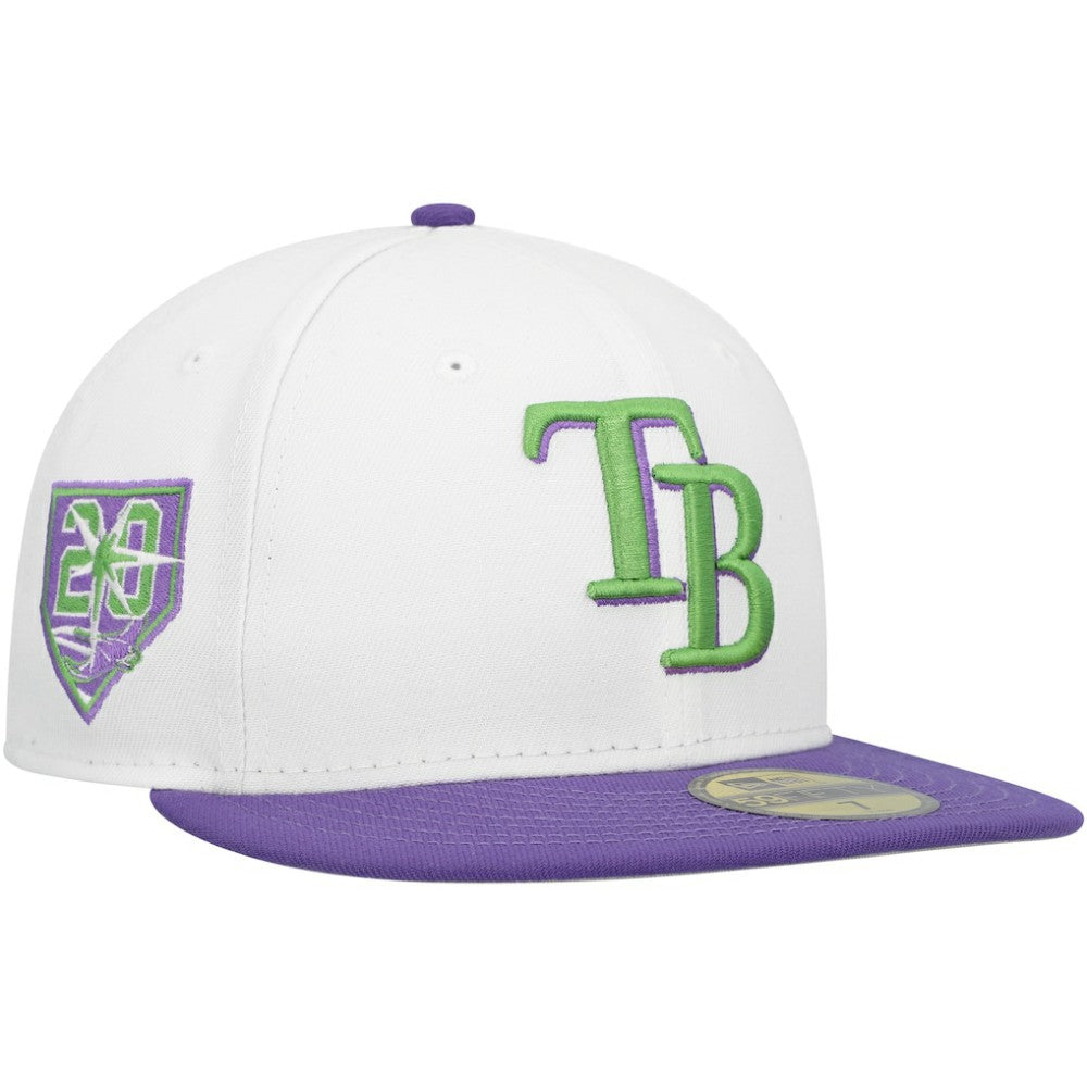 Tampa Bay Rays  Side Patch 59FIFTY Fitted Hat - White | New Era