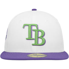Tampa Bay Rays  Side Patch 59FIFTY Fitted Hat - White | New Era