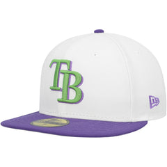 Tampa Bay Rays  Side Patch 59FIFTY Fitted Hat - White | New Era