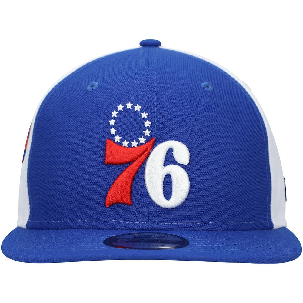 Philadelphia 76ers Pop Panels 9FIFTY Snapback Hat - Royal | New Era discount