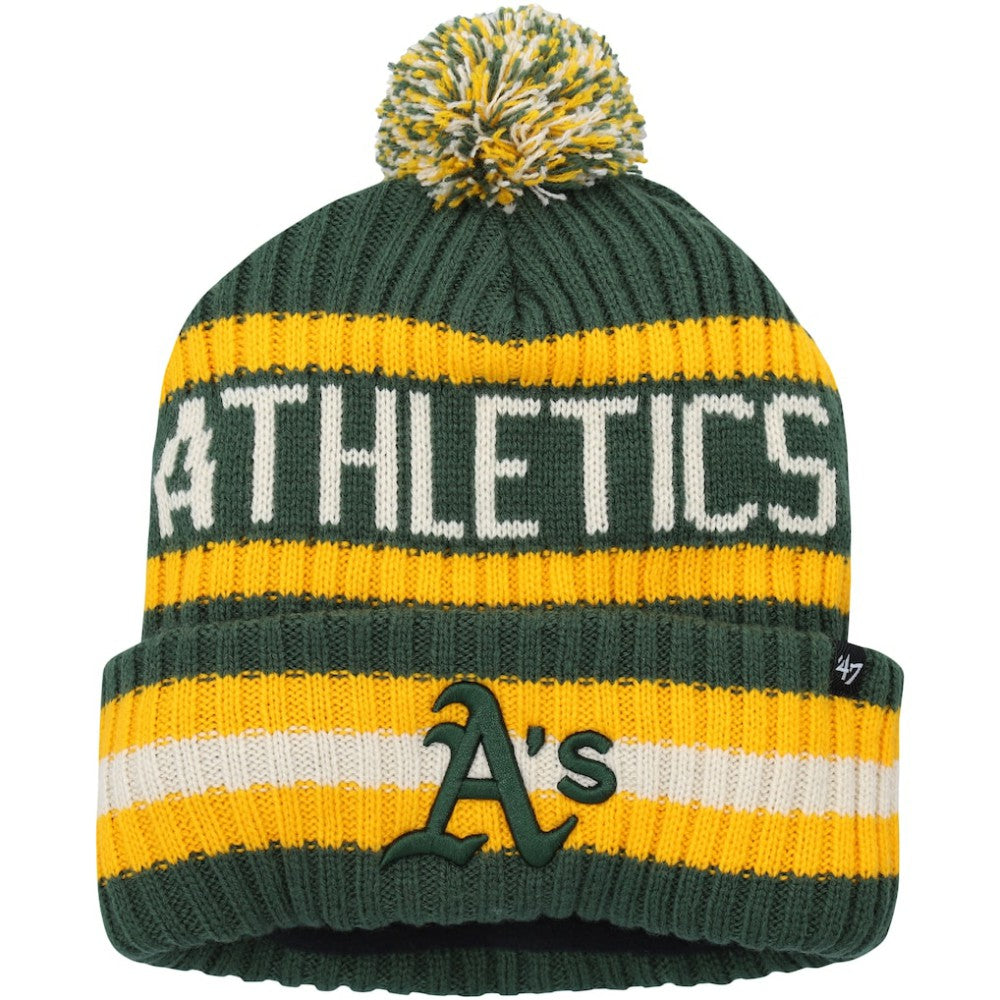 Athletics Bering Cuffed Knit Hat with Pom - Green | 47 brand