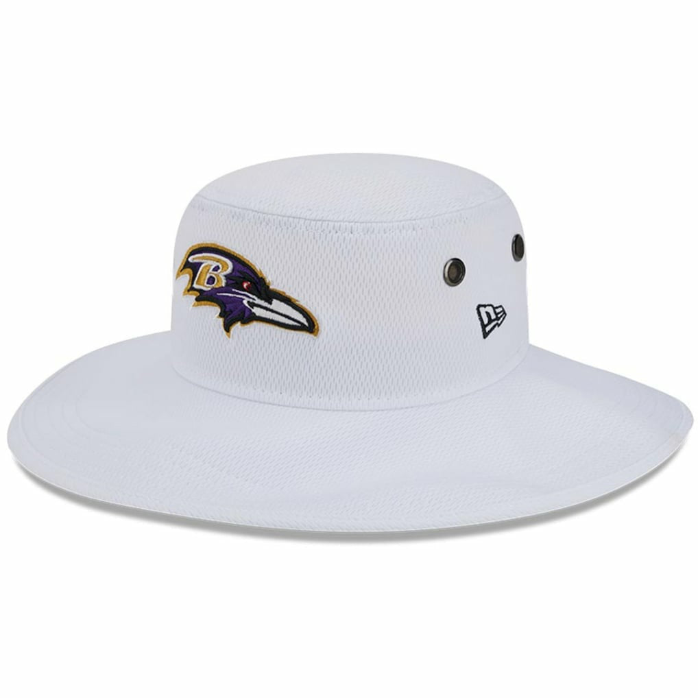 Baltimore Ravens New Era 2023 NFL Training Camp Panama Bucket Hat - White on sale