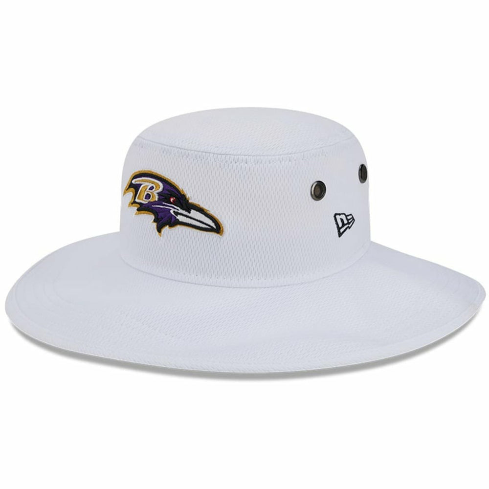 Baltimore Ravens New Era 2023 NFL Training Camp Panama Bucket Hat - White on sale