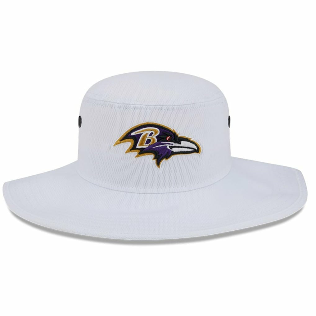 Baltimore Ravens New Era 2023 NFL Training Camp Panama Bucket Hat - White on sale