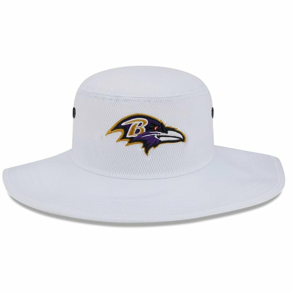 Baltimore Ravens New Era 2023 NFL Training Camp Panama Bucket Hat - White on sale