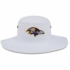 Baltimore Ravens New Era 2023 NFL Training Camp Panama Bucket Hat - White on sale