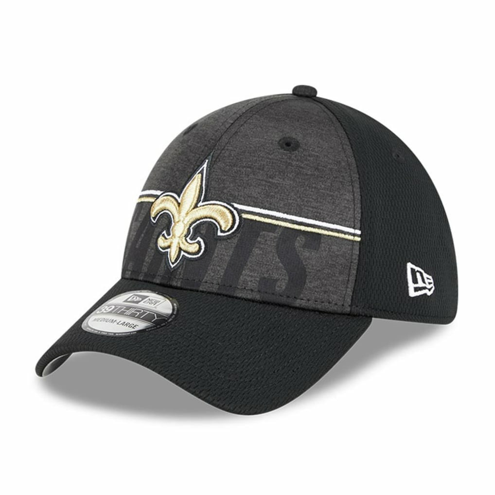 New Orleans Saints New Era 2023 NFL Training Camp 39THIRTY Flex Hat - Black discount