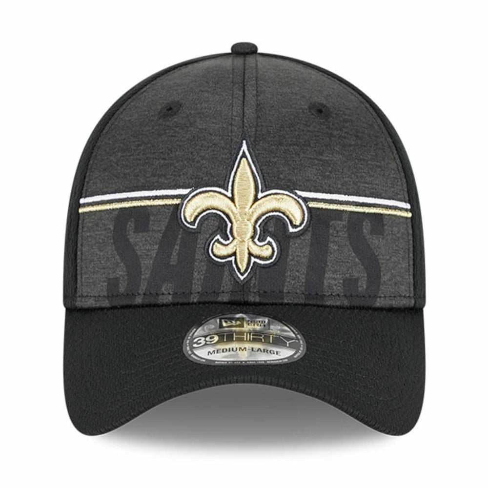 New Orleans Saints New Era 2023 NFL Training Camp 39THIRTY Flex Hat - Black discount