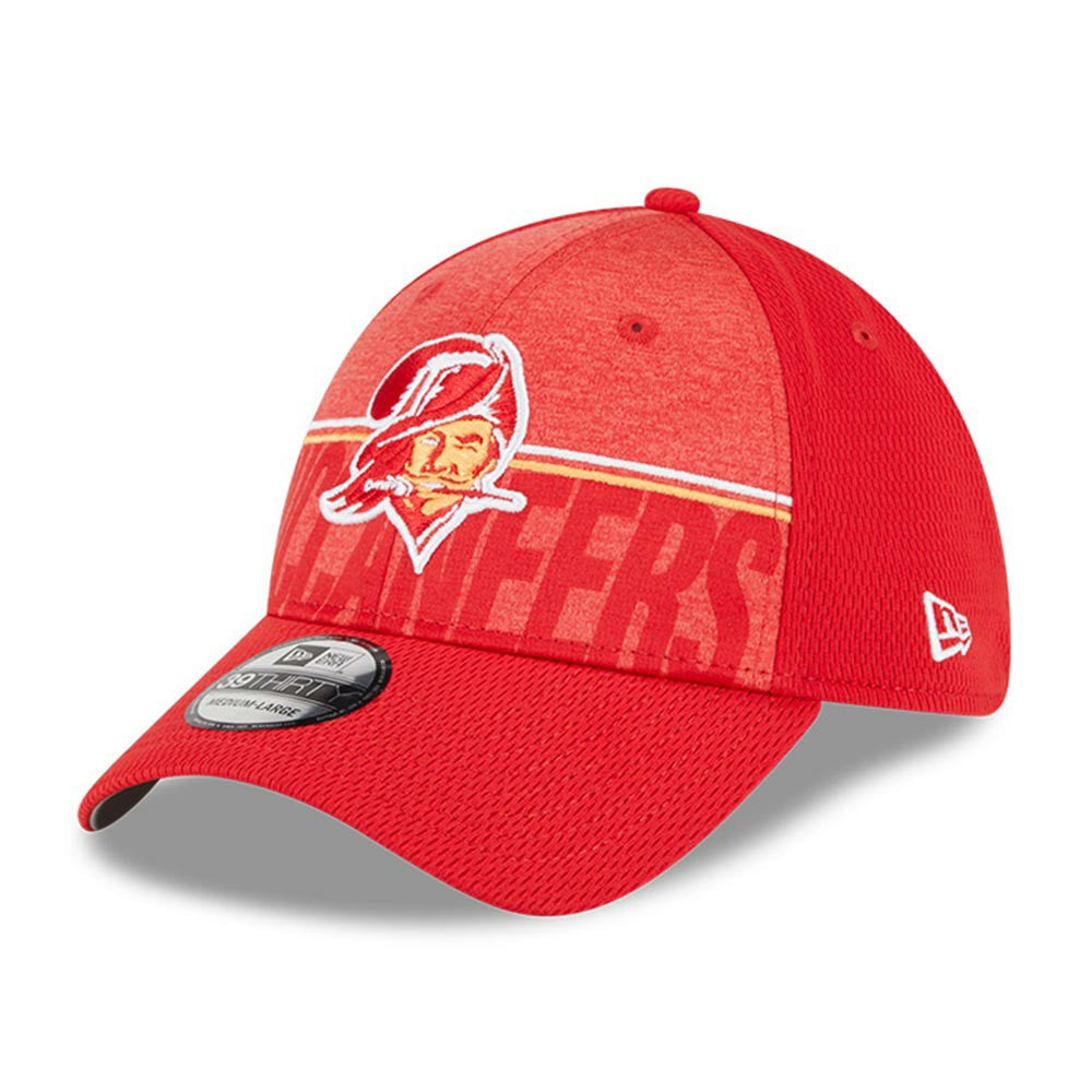 Tampa Bay Buccaneers New Era 2023 NFL Training Camp Throwback 39THIRTY Flex Hat - Red discount