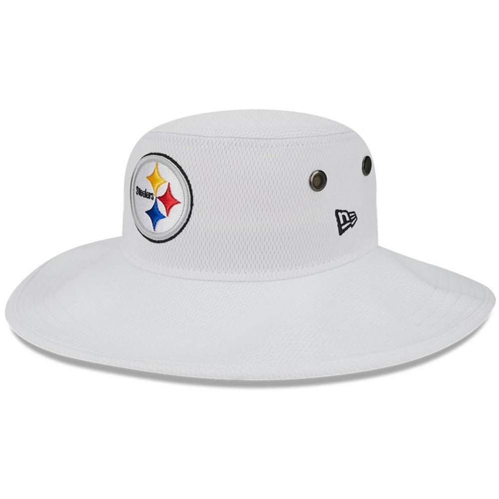 Pittsburgh Steelers New Era 2023 NFL Training Camp Panama Bucket Hat - White discount