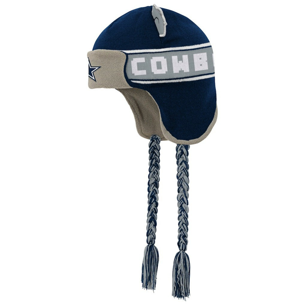 Dallas Cowboys Youth Wordmark Ears Trooper Knit Hat - Navy sale