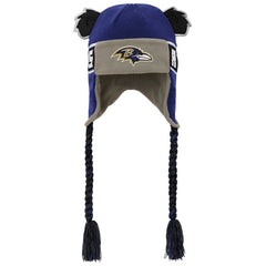 Baltimore Ravens Youth Wordmark Ears Trooper Knit Hat - Purple on sale