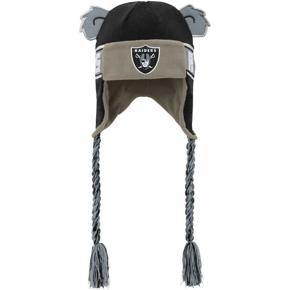 Las Vegas Raiders Youth Wordmark Ears Trooper Knit Hat - Black on sale