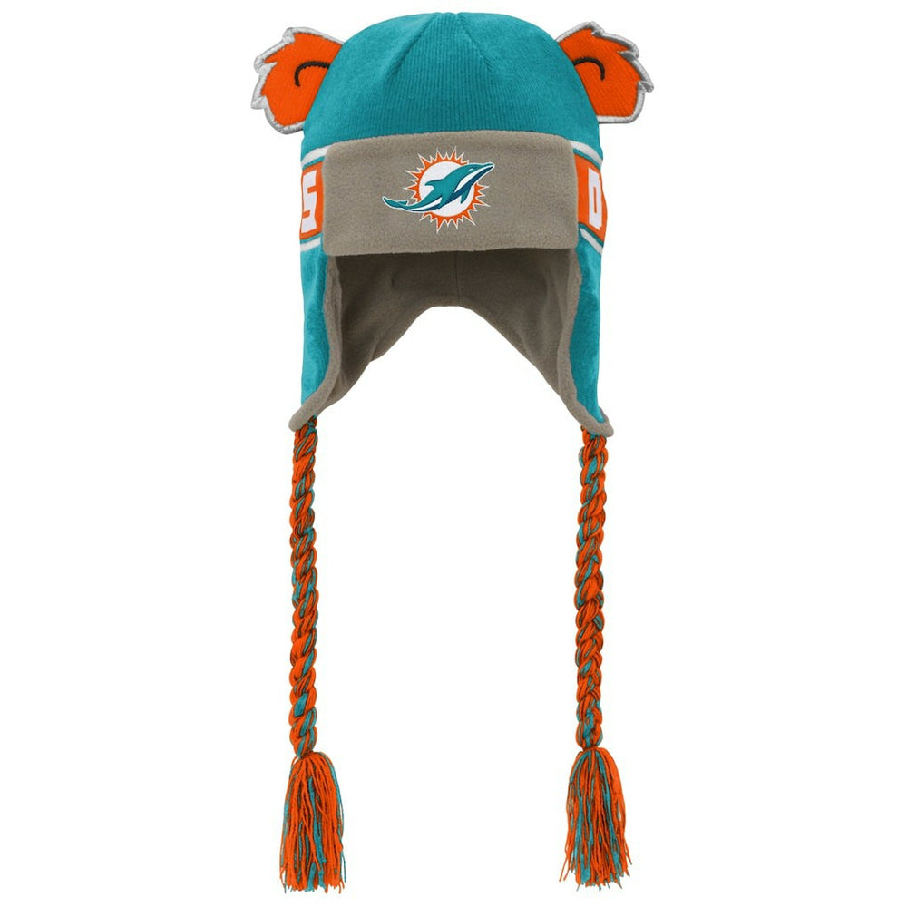 Miami Dolphins Youth Wordmark Ears Trooper Knit Hat - Aqua cheap