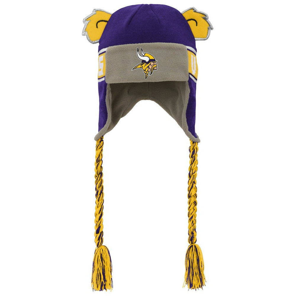 Minnesota Vikings Youth Wordmark Ears Trooper Knit Hat - Purple on sale