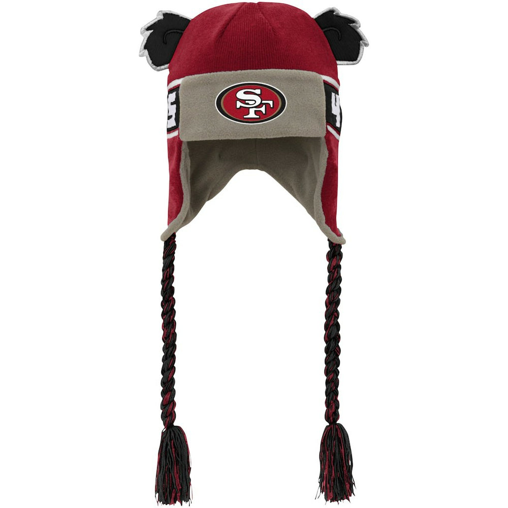 San Francisco 49ers Youth Wordmark Ears Trooper Knit Hat - Scarlet cheap