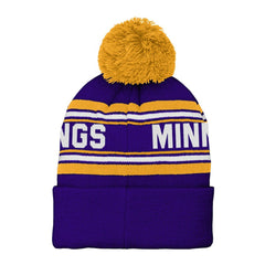Minnesota Vikings Preschool Jacquard Cuffed Knit Hat with Pom - Purple for sale