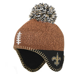 New Orleans Saints Preschool Football Head Knit Hat with Pom - Brown outlet