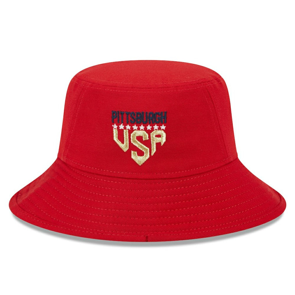 Pittsburgh Pirates 2023 Fourth of July Bucket Hat - Red | New Era