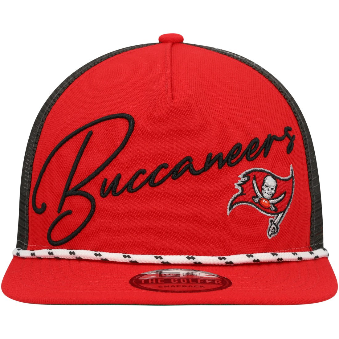 Tampa Bay Buccaneers New Era Script Logo Golfer 9FIFTY Snapback Hat - Red outlet