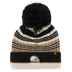 Cleveland Browns '47 Women's Barista Cuffed Knit Hat with Pom - Natural sale
