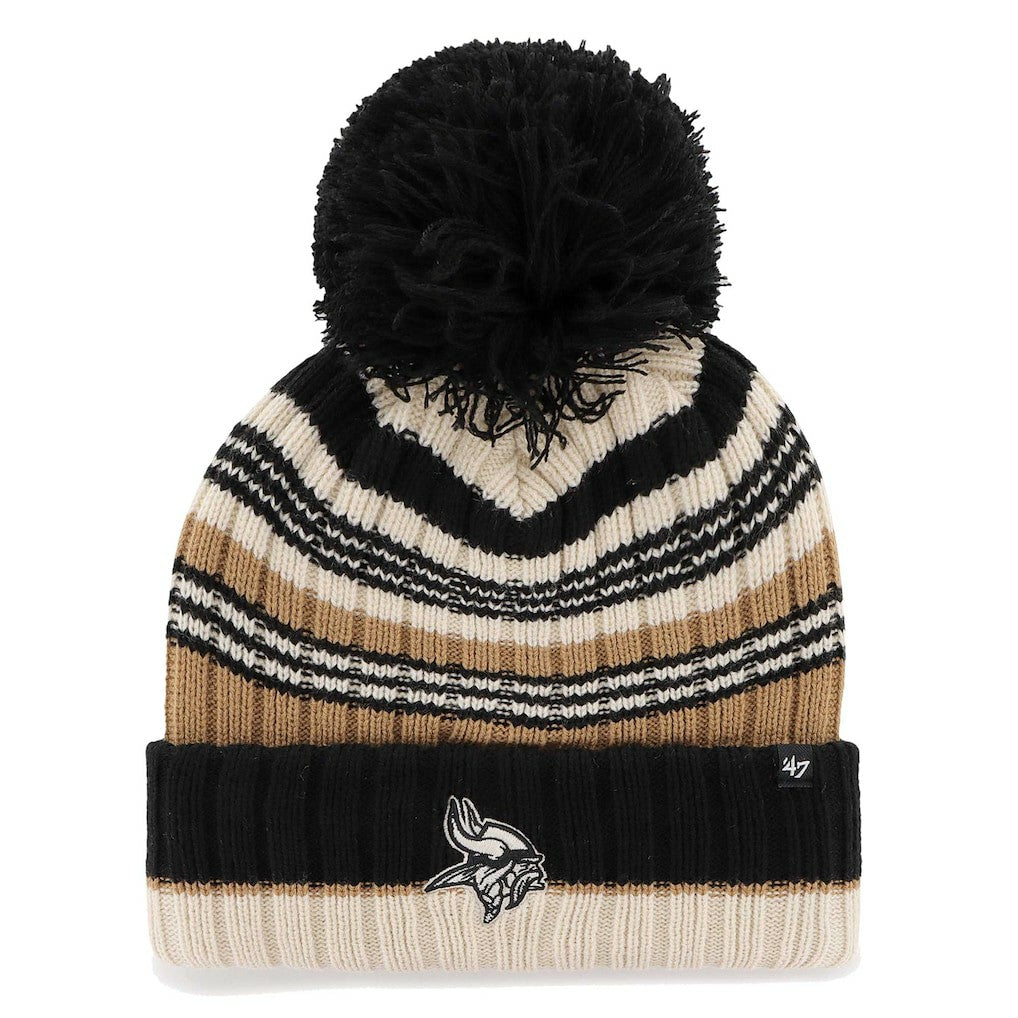 Minnesota Vikings '47 Women's Barista Cuffed Knit Hat with Pom - Natural online