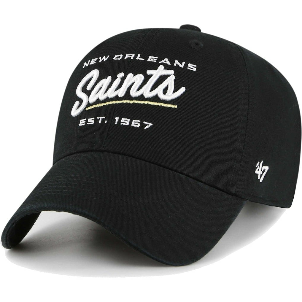 New Orleans Saints '47 Women's Sidney Clean Up Adjustable Hat - Black for sale