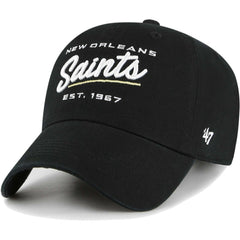 New Orleans Saints '47 Women's Sidney Clean Up Adjustable Hat - Black for sale