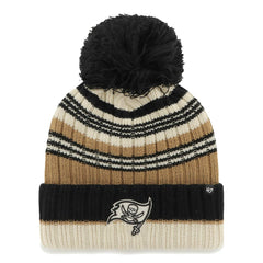 Tampa Bay Buccaneers '47 Women's Barista Cuffed Knit Hat with Pom - Natural for sale